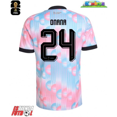 Bélgica Amadou Onana #24 Segunda Equipación Mundial 2026 Manga Corta